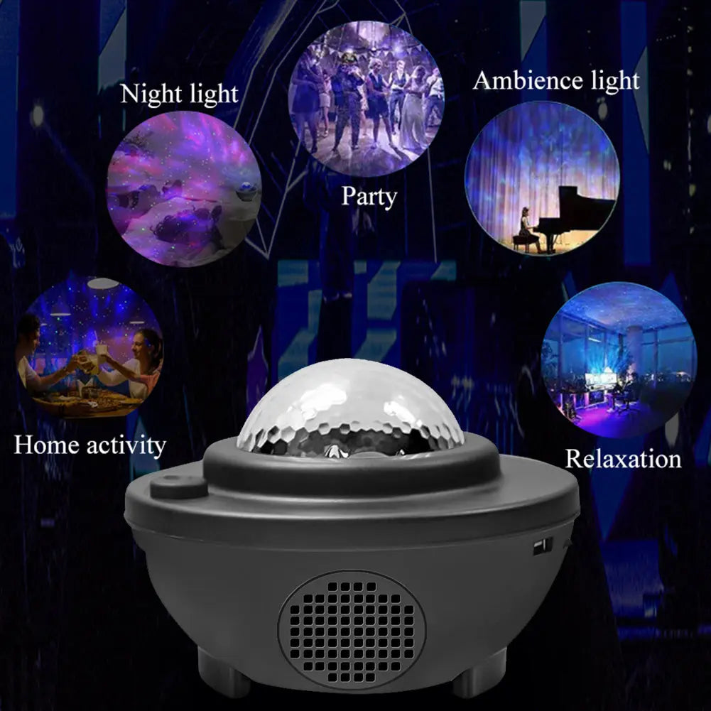 Colorful Starry Sky Galaxy Projector with Bluetooth Speaker Teal Simba