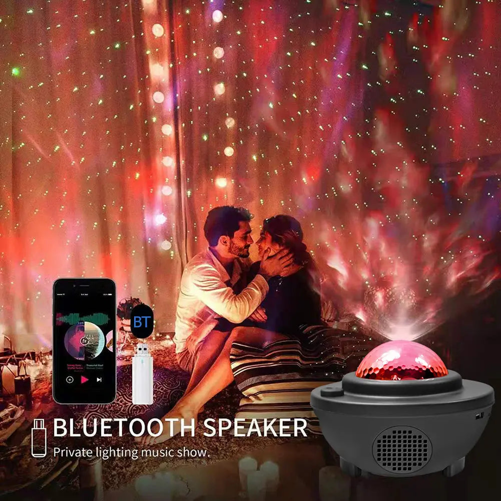 Colorful Starry Sky Galaxy Projector with Bluetooth Speaker Teal Simba