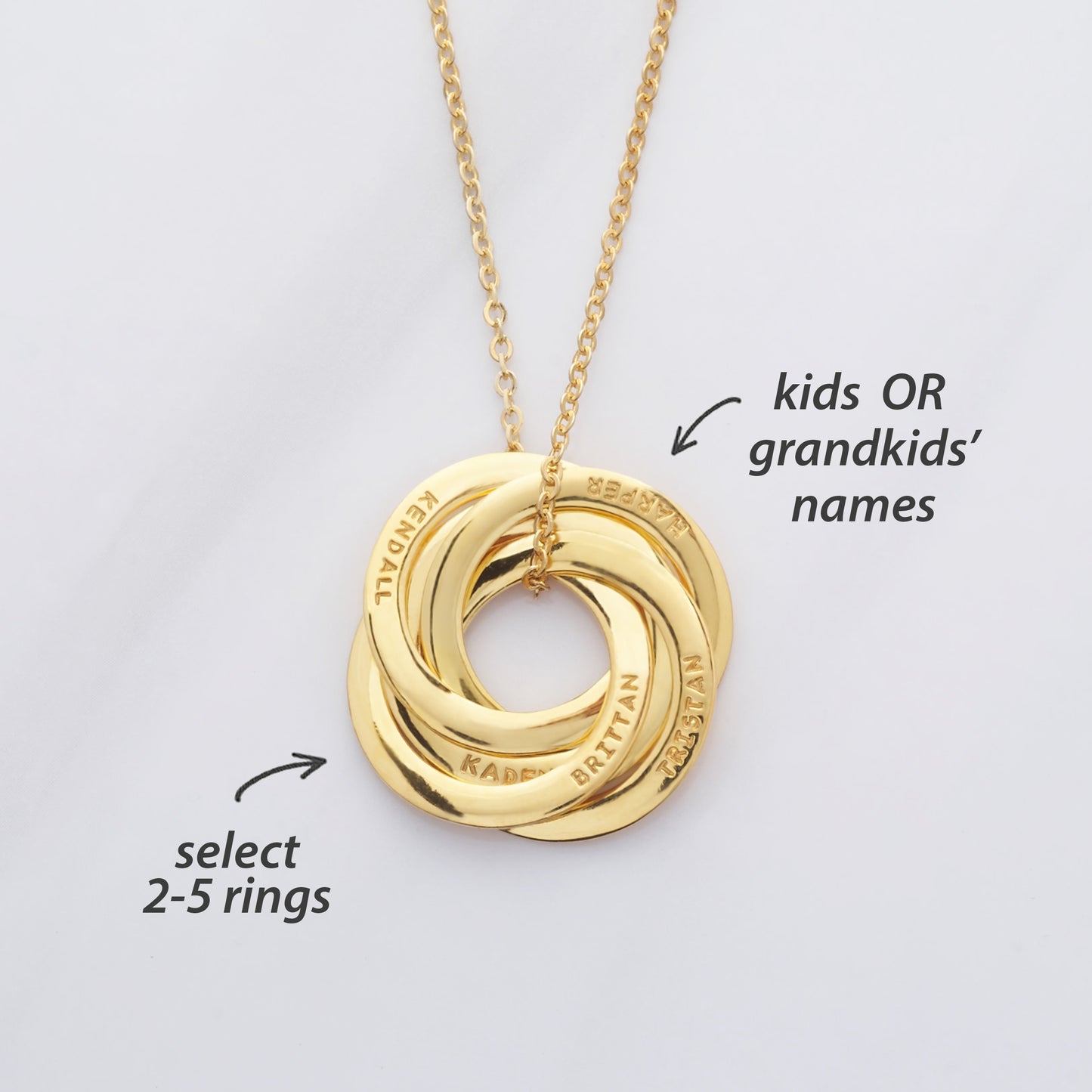 View details for Children Name Necklace, Personalized Grandma Gift, Family Necklace