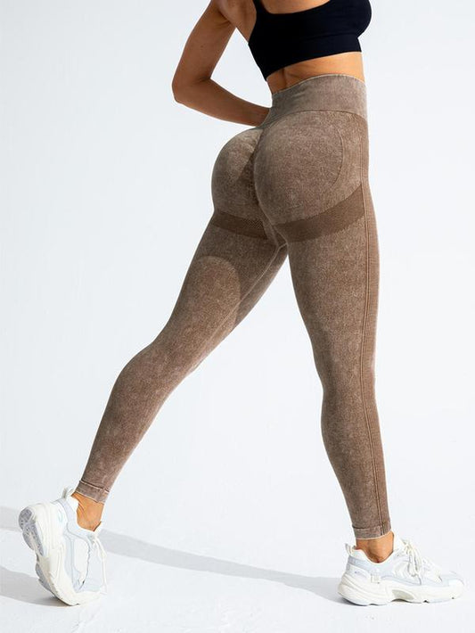 Women'S Solid High Waist Sports Leggings, Scrunch Leggings for Women, Sporty Comfy Breathable Skinny Pants for Yoga Gym Workout Running, Yoga Legging Pants, Ladies Activewear Sportswear for All Seasons, Gym Clothing