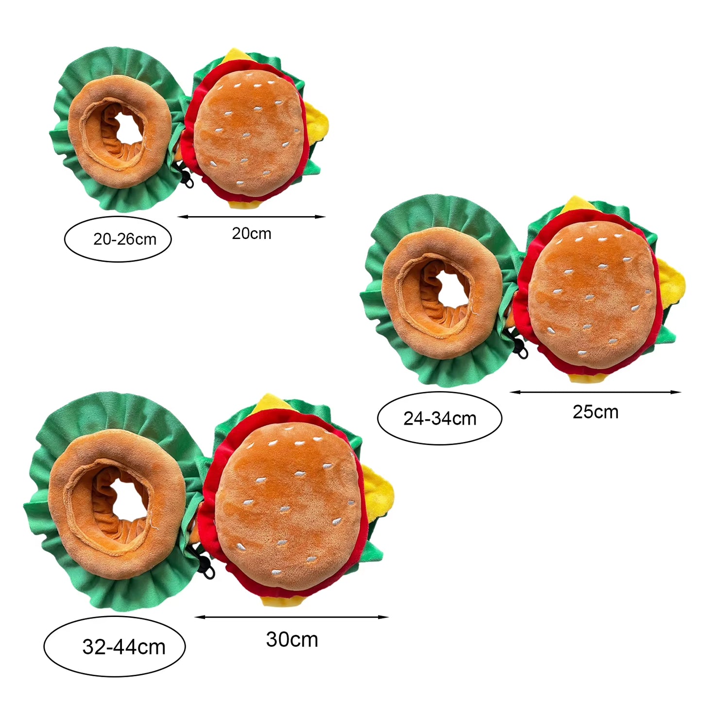 Burger-Shaped Pet Hat Pet Burger Hat Funny Hamburg Shape Pet Hat for Dogs Cats Adjustable Headgear Costume for Photography Props