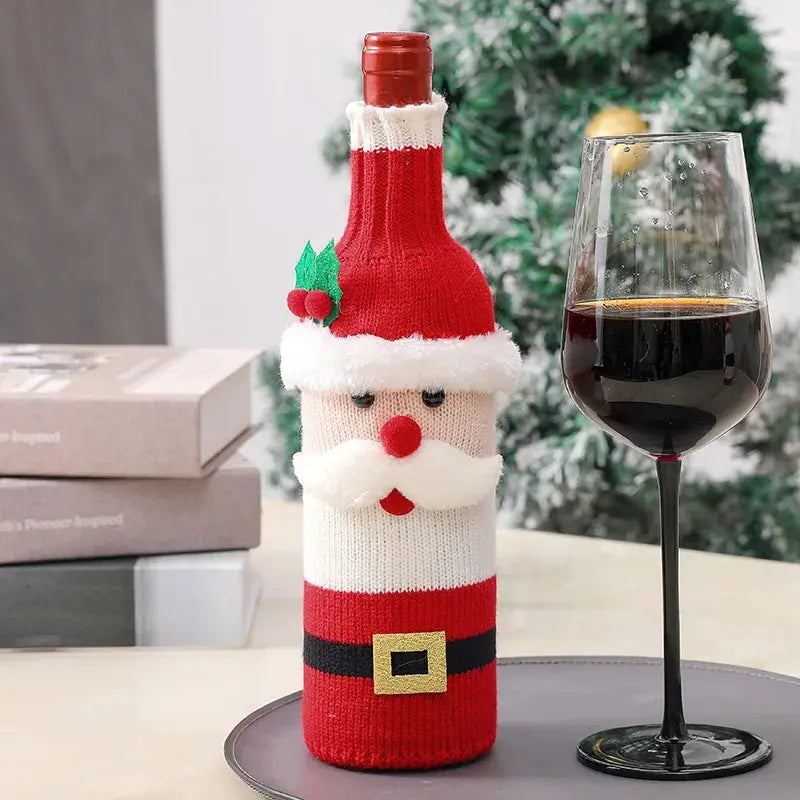 View details for Festive Wine Bottle Covers Set Festive Wine Bottle Covers Set