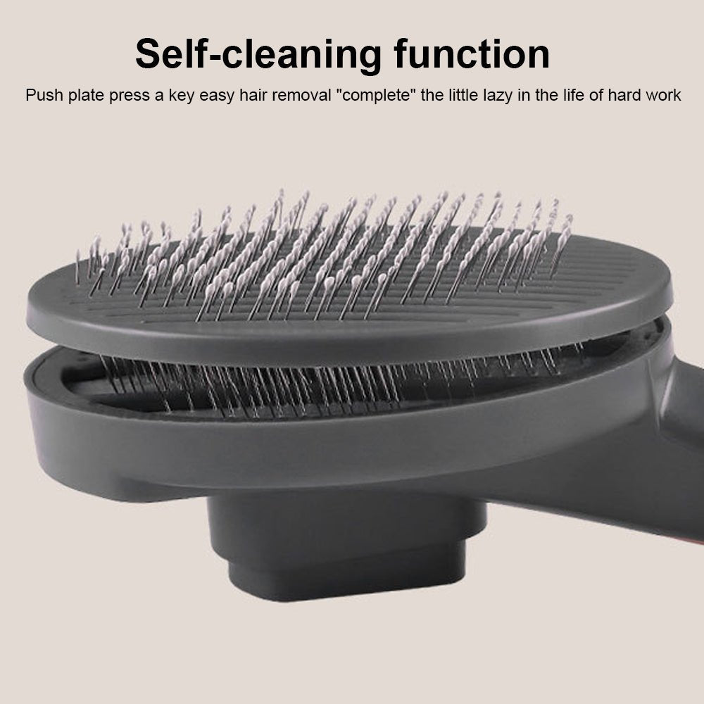Self-Cleaning Cat Grooming Brush for Long & Short Hair