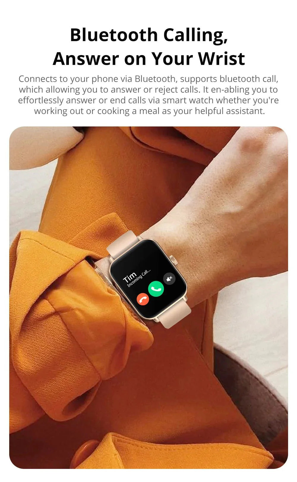 Smart Watch 1.9" Screen | Heart Rate & Health Monitor | Bluetooth