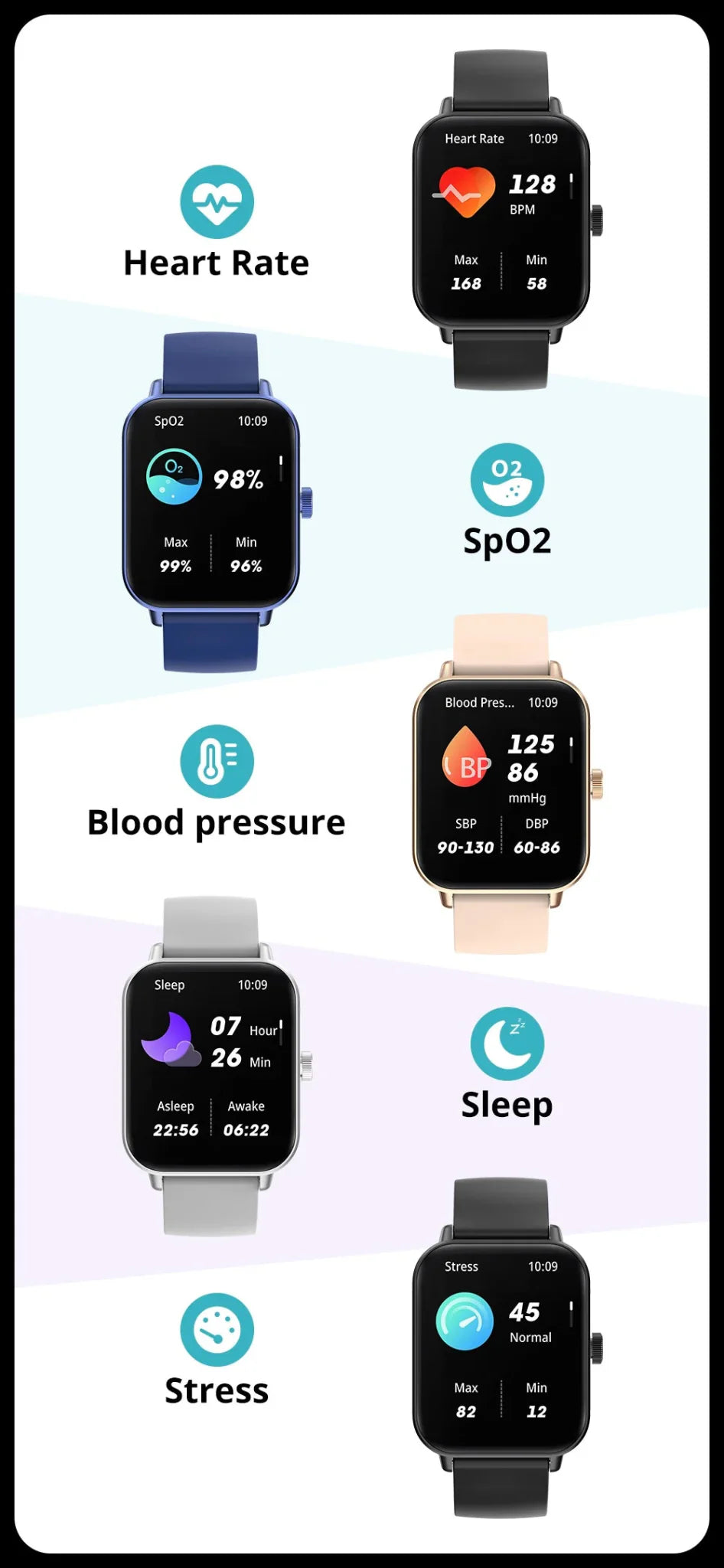 Smart Watch 1.9" Screen | Heart Rate & Health Monitor | Bluetooth