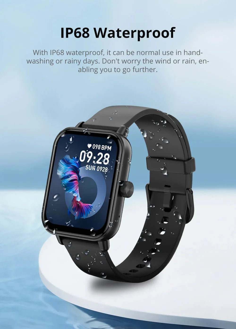 Smart Watch 1.9" Screen | Heart Rate & Health Monitor | Bluetooth
