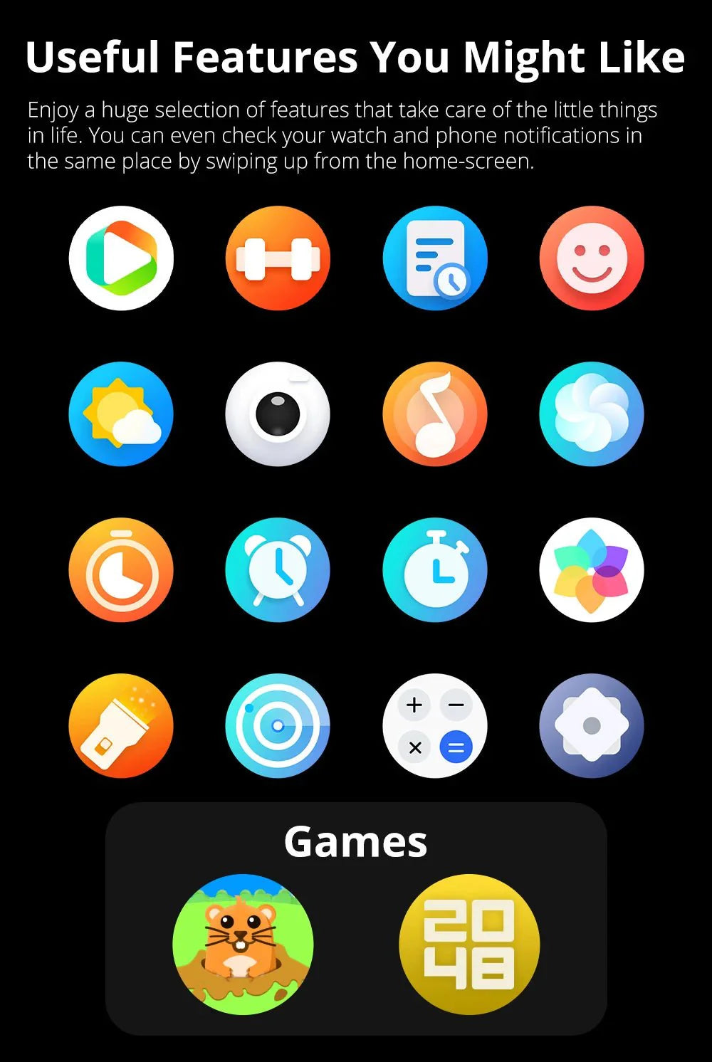 Smart Watch 1.9" Screen | Heart Rate & Health Monitor | Bluetooth