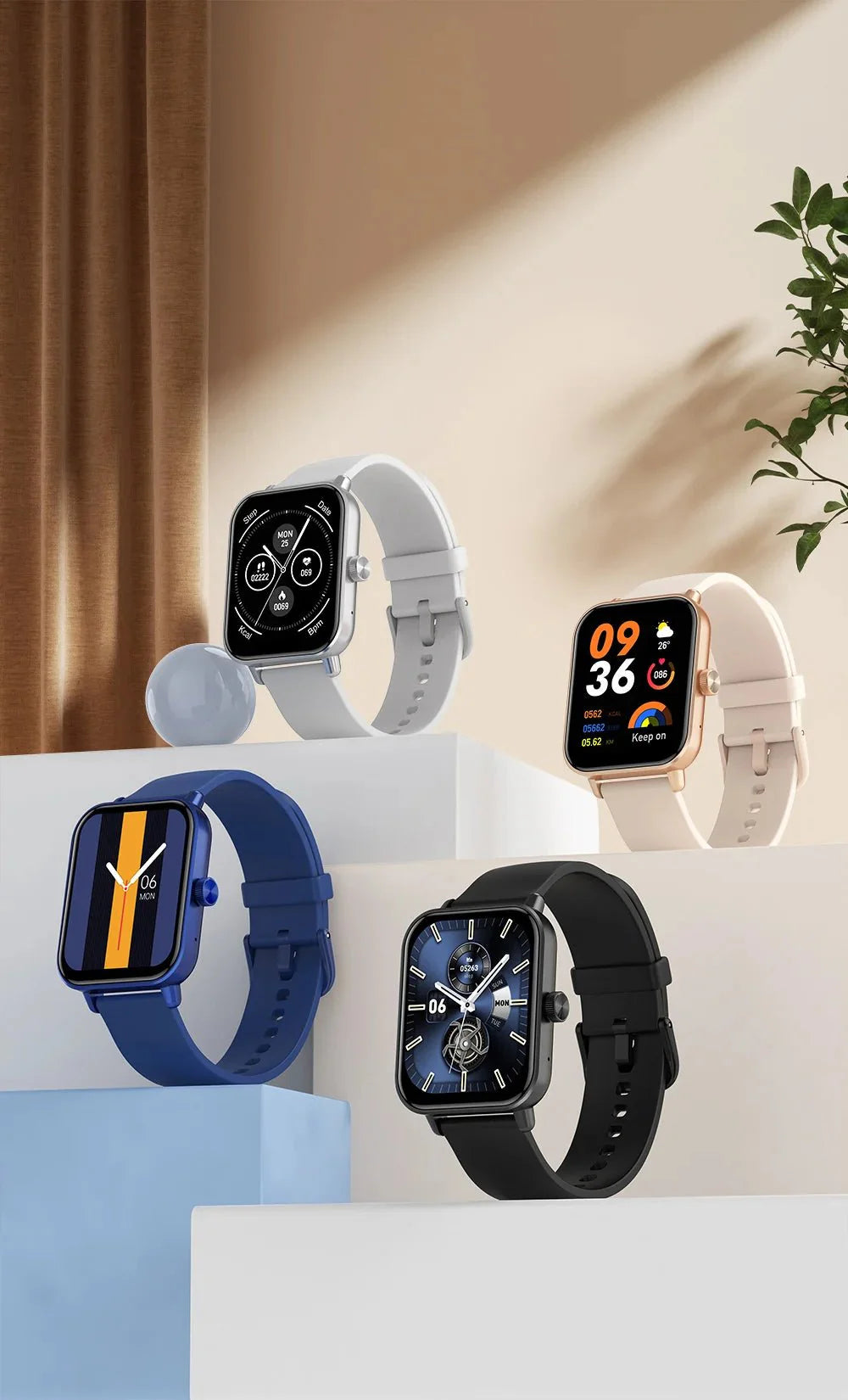 Smart Watch 1.9" Screen | Heart Rate & Health Monitor | Bluetooth