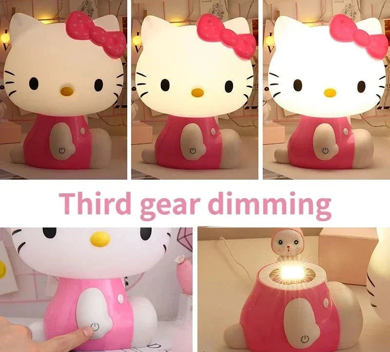 Kitty Kawaii Bow Bow LED Night Lamp Bevi - Fun Store