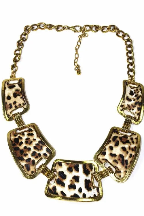 View details for Leopard Design Pendant Necklace Set