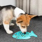 Fish Shape Silicone Lick Mat - Slow Feeding Food Bowl for Pets CDDMPET Official Store