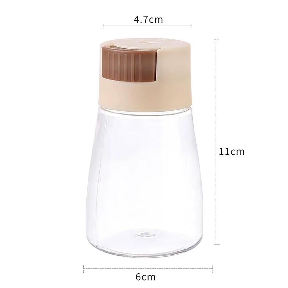 0.5G Quantitative Seasoning Container Dustproof Press Type Seasoning Jar Seasoner Storage Salt Dispenser for Home Kitchen