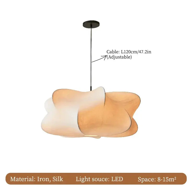 Wabi Sabi Silk Japan Hanging Lamp JOYINLED Lamp Store