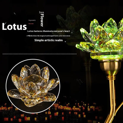 Colorful Lotus Plug-in Three Products Colored Glaze Led Pilot Lamp CJDropshipping