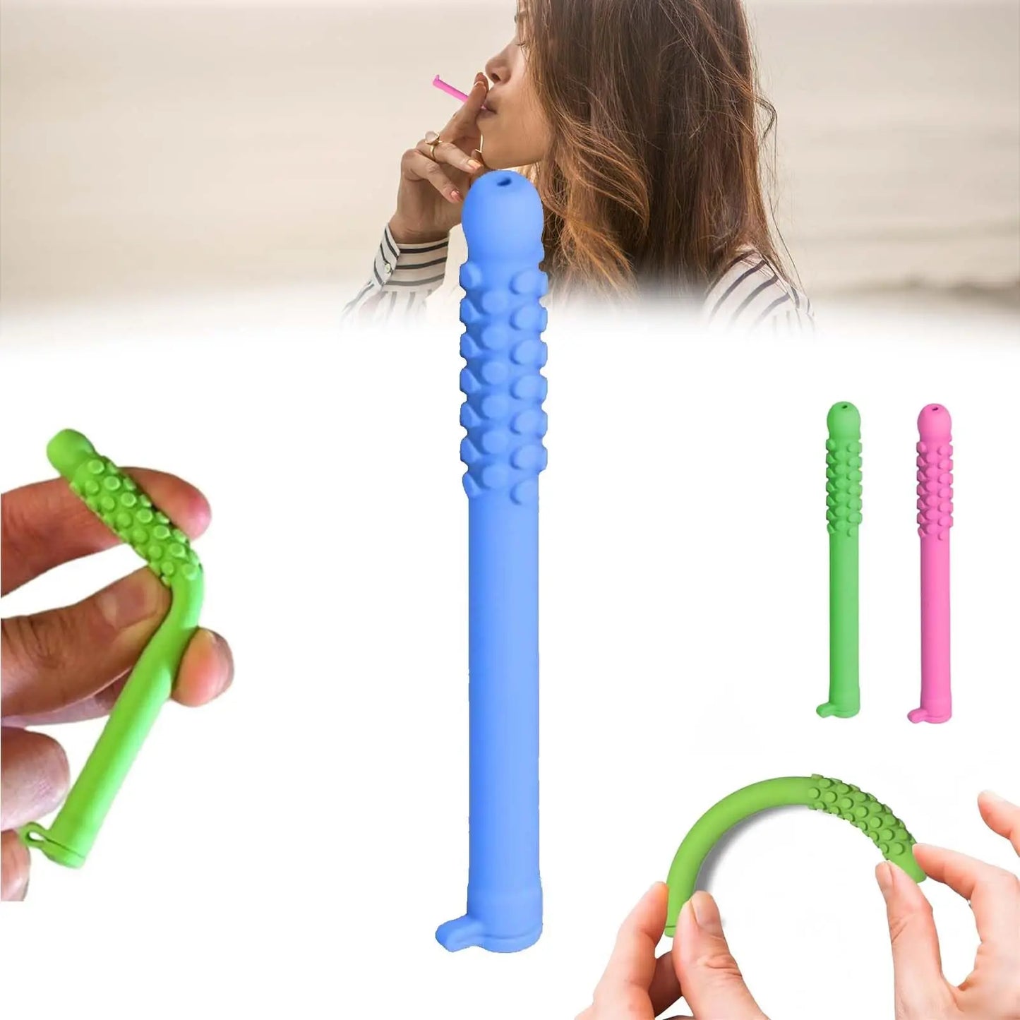 Chewable Breather Quit, Chewable Essential Oil Breath Stick, Chewable Breather Stick with Essential Oil for Aromatherapy on The