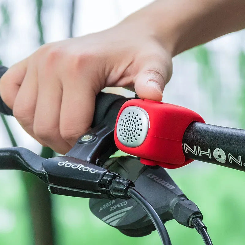 Electric Cycling Bell 110 Db Horn Rainproof MTB Bicycle Handlebar Silica Gel Shell Ring Bike Bell Bicycle Accessories