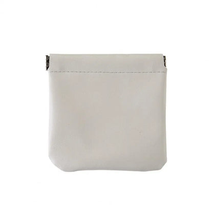 Small Storage Bag Automatic Closing Lipstick Pouch Leather Makeup Pouch Portable Coins Keys Cable Earphone Jewelry Organizer Bag