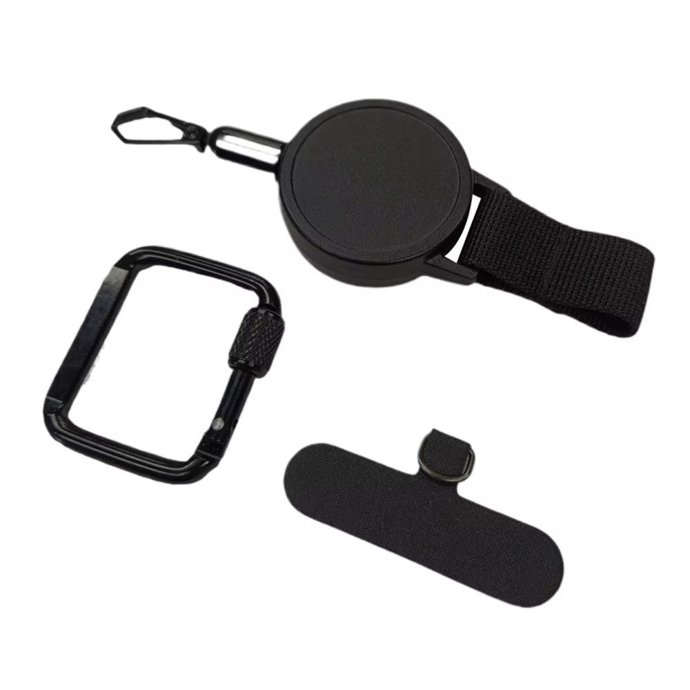 Anti-Theft Retractable Phone Lanyard Tether Cellphone Tab Strap with Carabiner Anti-Drop Harness for Hiking Cycling Climbing
