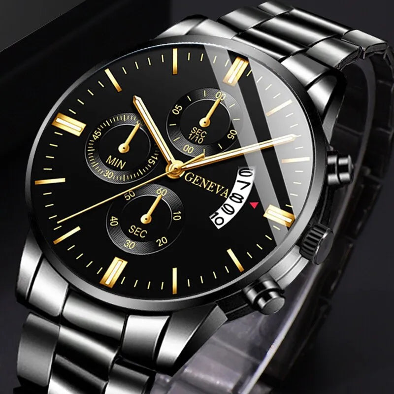 Fashion Men Stainless Steel Watch Luxury Calendar Quartz Men Watches Store