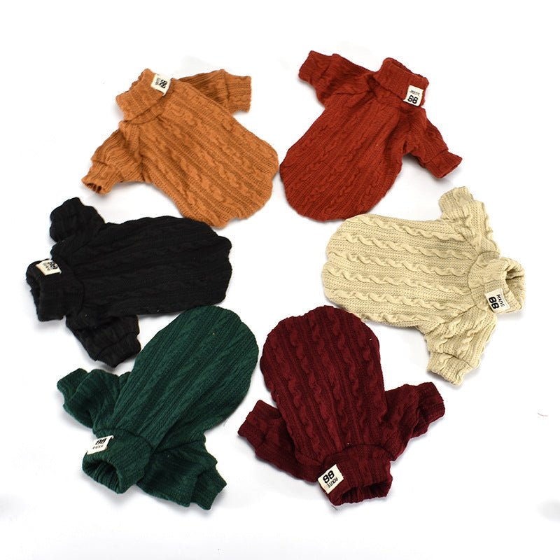Dog Sweater Turtleneck Solid Color Dogs Clothes Warm Cotton For Puppy Small Medium Dogs Sweatshirt Jacket Chihuahua Teddy South Bay Evans General Store
