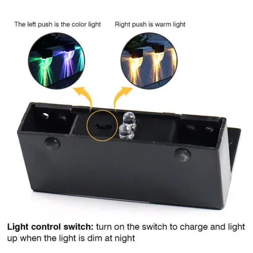 4 Pack Outdoor Deck Lights Solar Color Changing Path Garden Patio Pink Iolaus