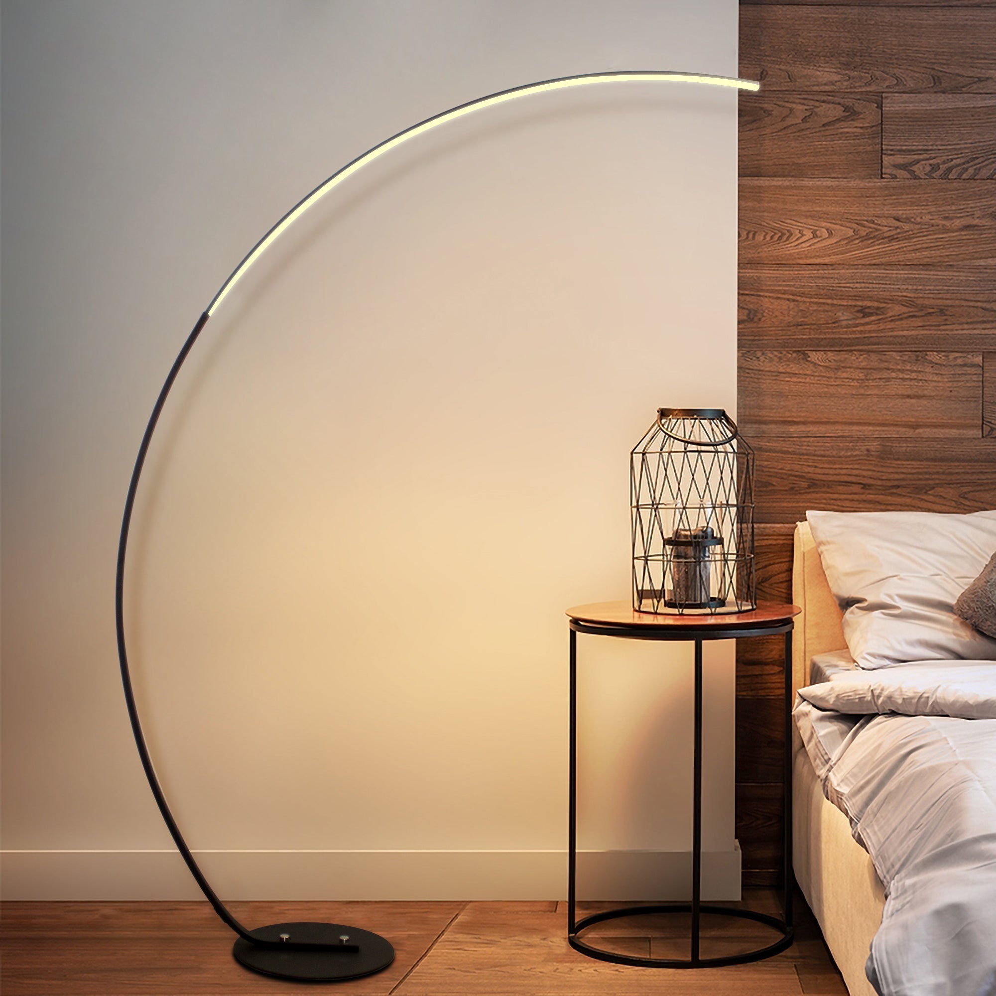 RGBW Modern Curve Floor Lamp | New Version Sangria Apricot