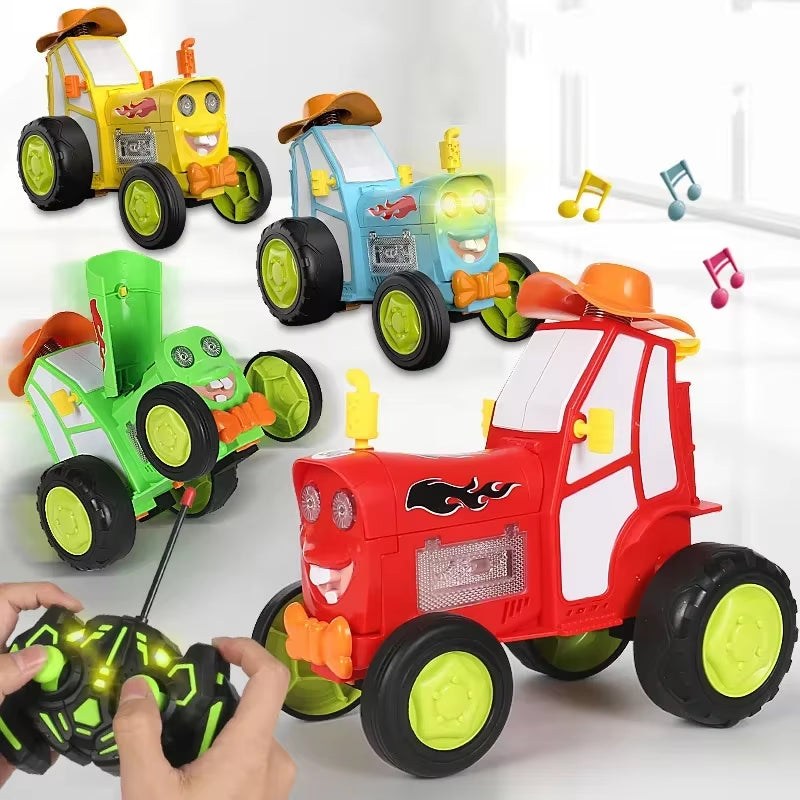Crazy Jumping Stunt Car Wireless Infrared Remote Control Car Dance Lights Music Swing Fun New and Unique Children'S Toys