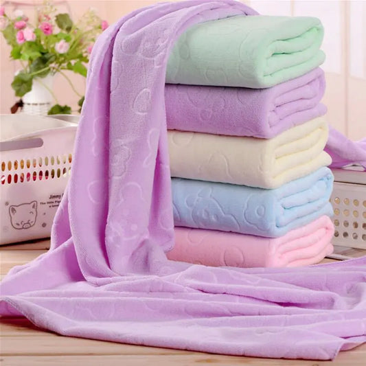 140X70CM Pet Bath Towel Oversized Microfiber Towel Strong Absorbing