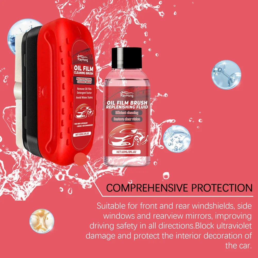 Glass Cleaning Board Universal Glass Cleaning Wipe Board Cleaning Glass Brush for Car Windshield Oil Film Cleaner Glass Coating