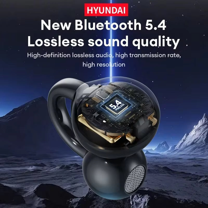 New  M100 LED Screen Anti-Loss Headphone AI Noise Reduction with HIFI Sound Bluetooth V5.4 Earphone Open Ear-Hook Earbuds