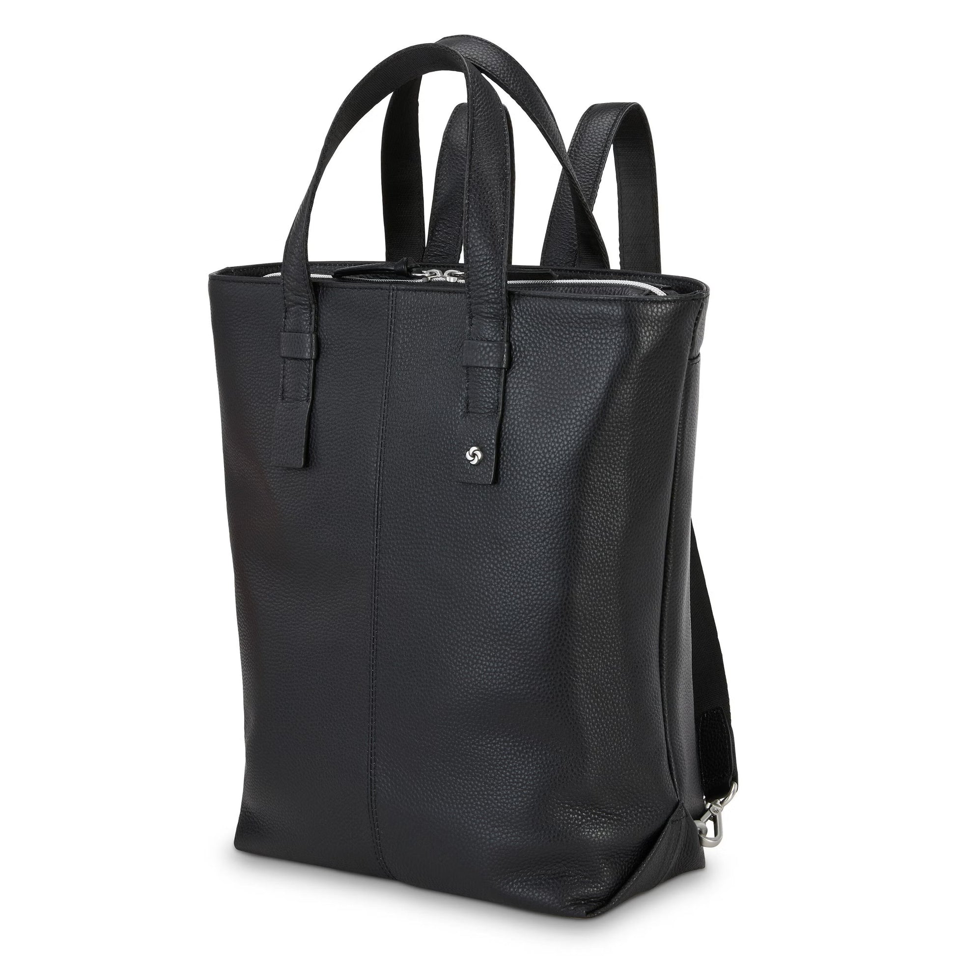 Samsonite Business Convertible Leather Backpack - Black All-in-One Store