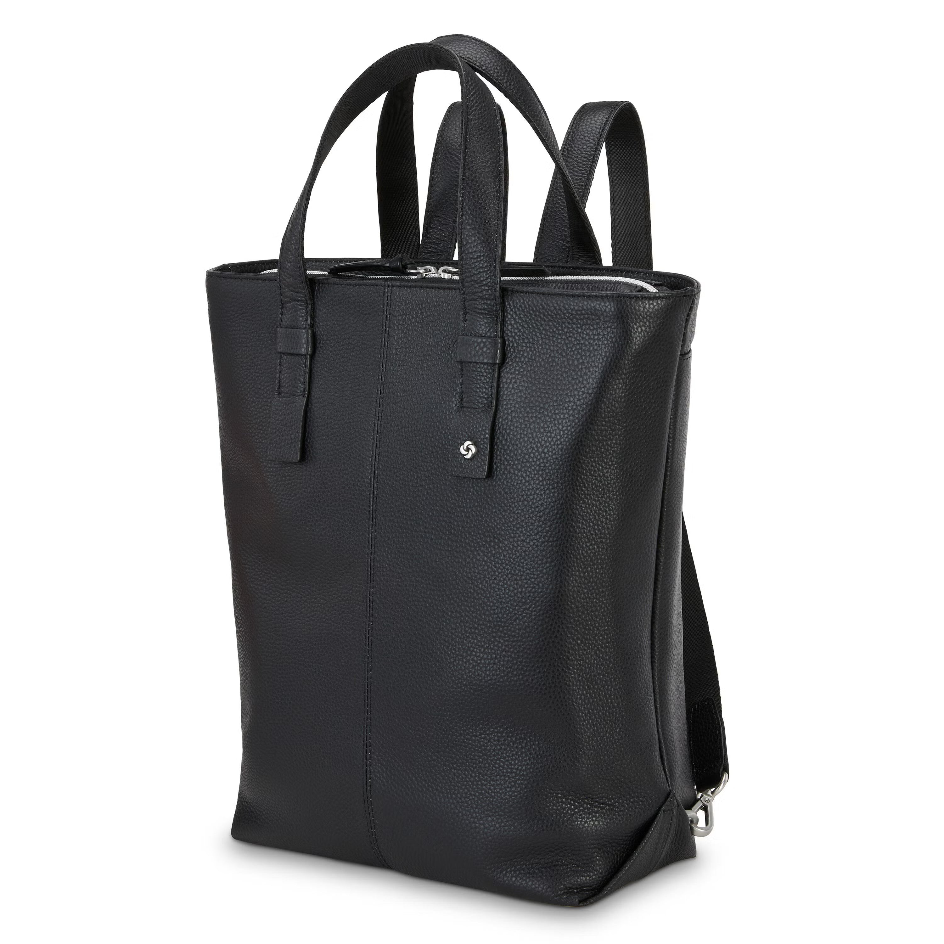 Samsonite Business Convertible Leather Backpack - Black All-in-One Store