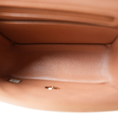 Caramel Lambskin Quilted Mini Square Flap LGHW Stone's Store