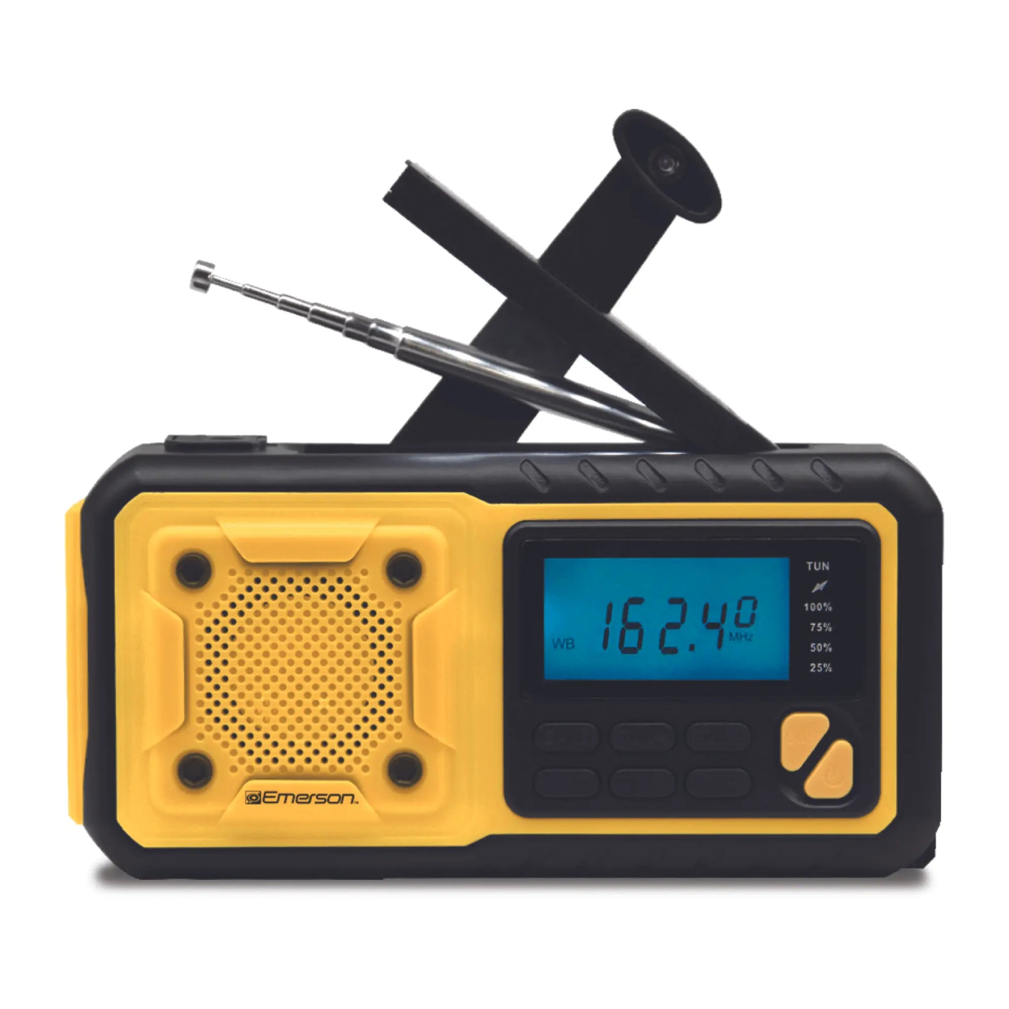 Emerson Emergency AM / FM Radio with Weather Band / Flashlight / Power Black Lavender