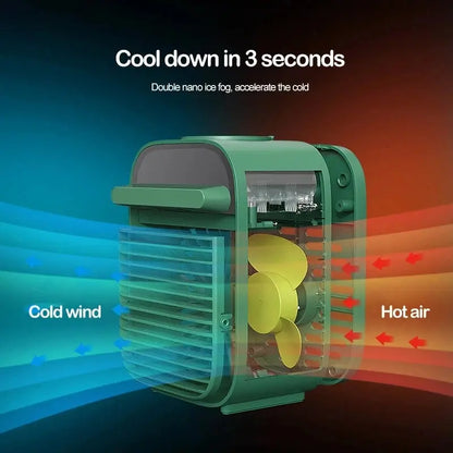 Small Fan Portable Office Home Desktop USB Cooling Fan Maroon Asteria