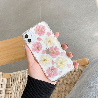 Hyuna handmade real flowers for OPPOreno5pro mobile phone case 4se soft reno2z, 3pro transparent ace2 female CJDropshipping