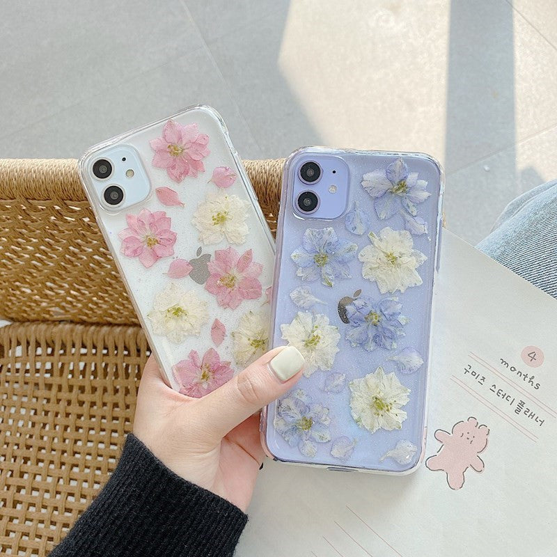 Hyuna handmade real flowers for OPPOreno5pro mobile phone case 4se soft reno2z, 3pro transparent ace2 female CJDropshipping