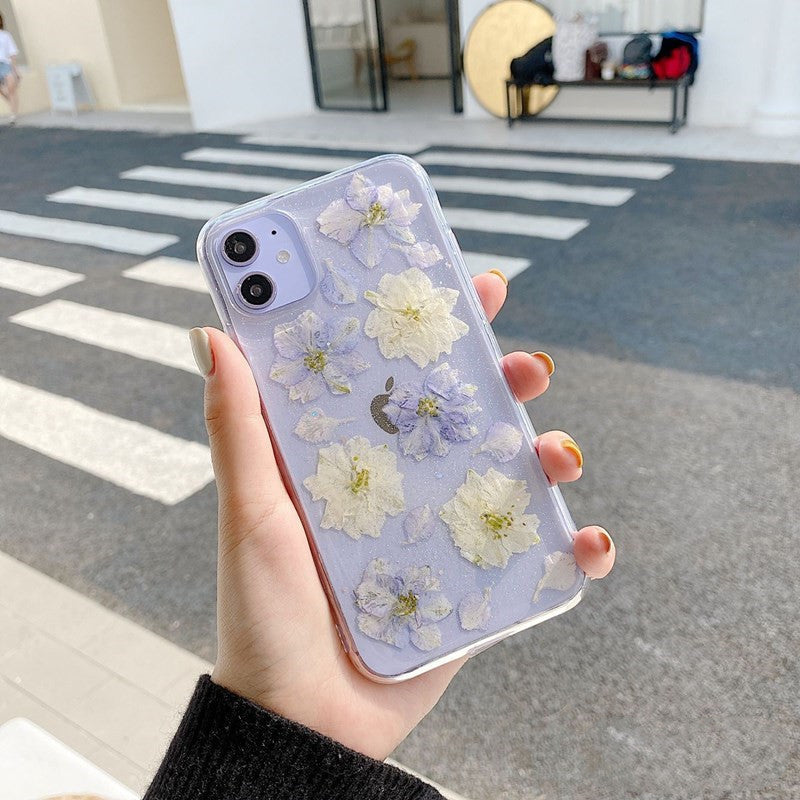 Hyuna handmade real flowers for OPPOreno5pro mobile phone case 4se soft reno2z, 3pro transparent ace2 female CJDropshipping