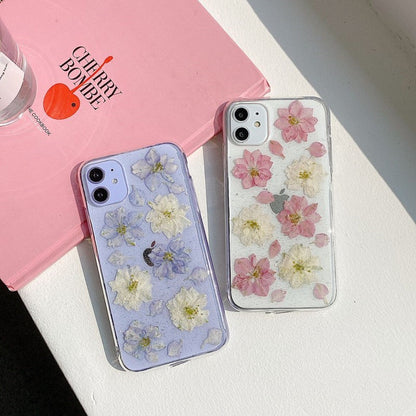 Hyuna handmade real flowers for OPPOreno5pro mobile phone case 4se soft reno2z, 3pro transparent ace2 female CJDropshipping