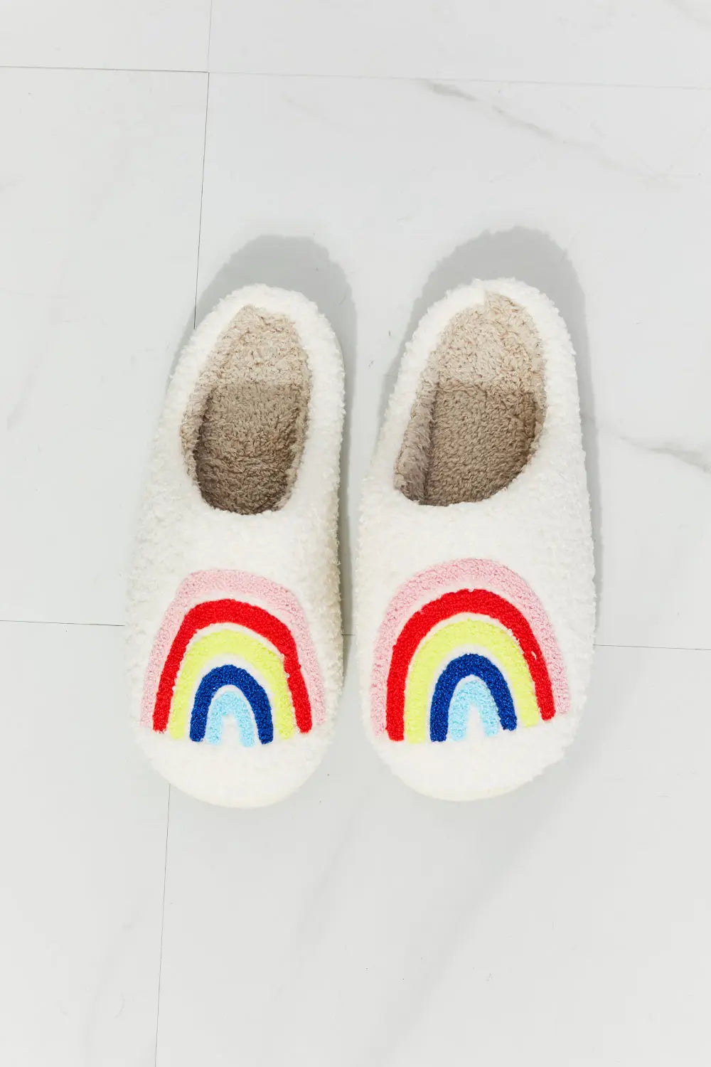 MMShoes Pantufla de Felpa Arcoíris