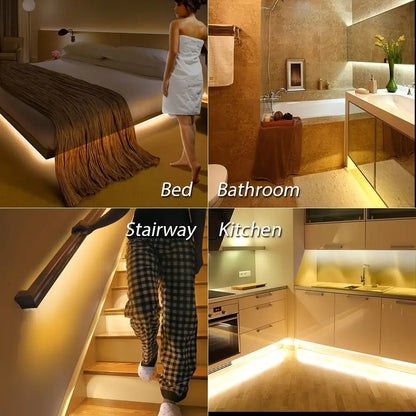 Flexible Motion Sensor LED Strip for Home Lighting Champagne Apollo