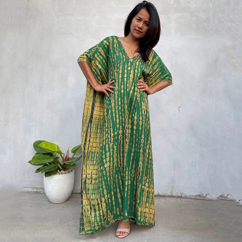 Women'S Beach Kaftan Dresses Half Sleeve Caftan Swimsuit plus Size Bathing Suit Cover Ups