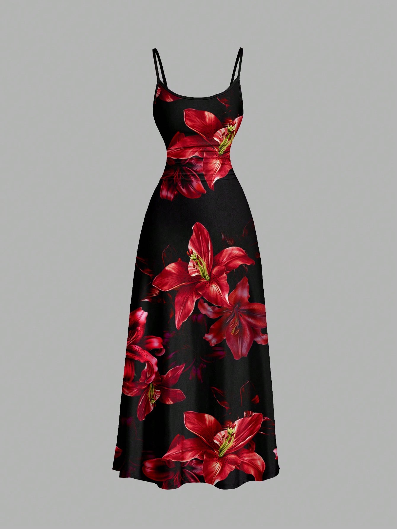 SHEIN MOD Women's Solid Color Ruched Waist Flared Hem Spaghetti Strap Dress,Semi Formal Dress,Elegant Tea Party Dress,Flowy Cruise Women Outfits Lavish Lady Store