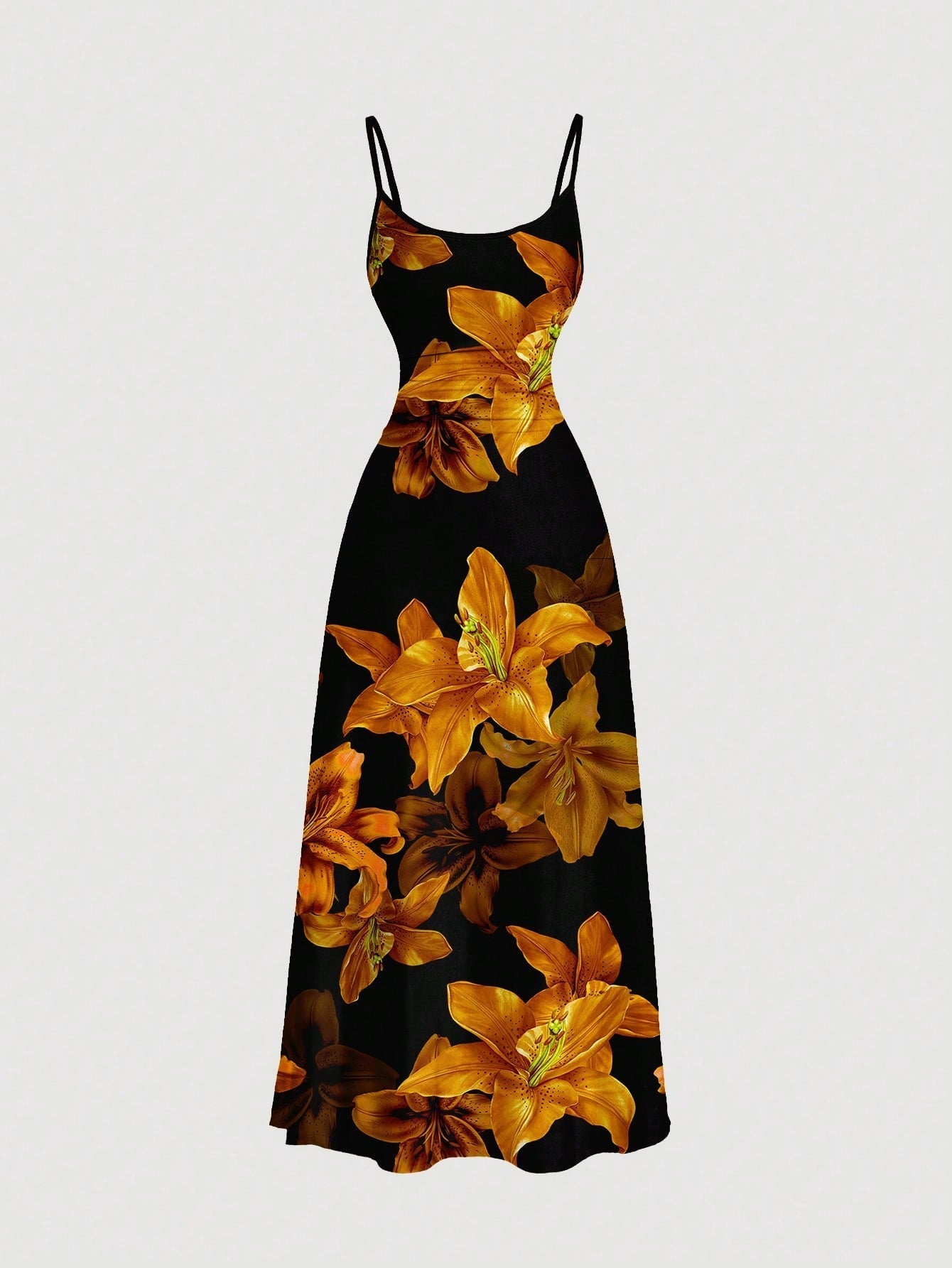 SHEIN MOD Women's Solid Color Ruched Waist Flared Hem Spaghetti Strap Dress,Semi Formal Dress,Elegant Tea Party Dress,Flowy Cruise Women Outfits Lavish Lady Store