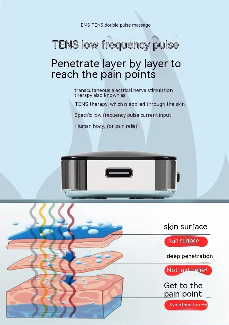 Multifunctional Pulse Heating Micro Current Mini Portable Shoulder And Neck Neck Massager CJDropshipping