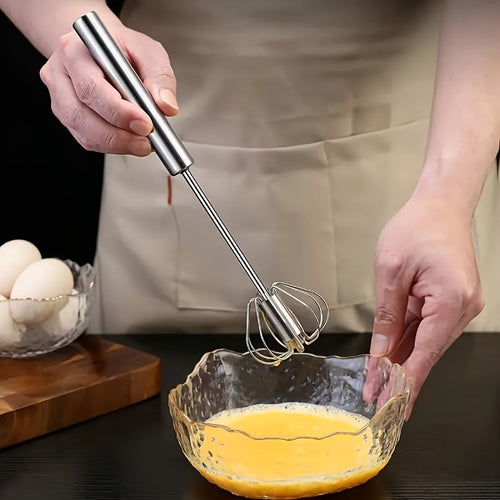1pc Semi-Auto Stainless Steel Egg Whisk Shop1102870064 Store