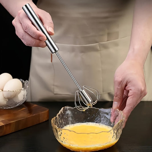 1pc Semi-Auto Stainless Steel Egg Whisk Shop1102870064 Store