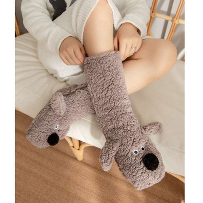Cute Dog Slipper Socks: Warm, Plush, Non-Slip Women's Winter Socks U-KISS Choice Store