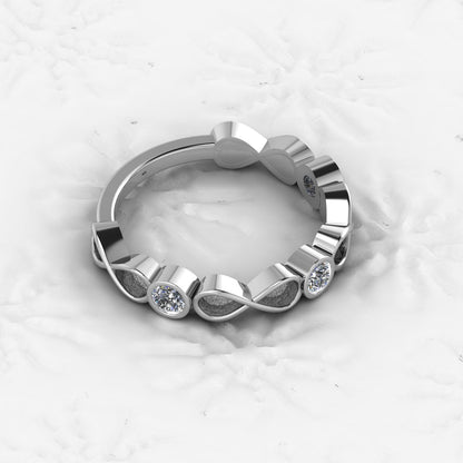 925 Solid Sterling Silver 3-4mm Round Semi Mount Blank Setting Bubble Ring for Breastmilk & Keepsake Resin Ceramic Jewelry FANGQUN Official Store