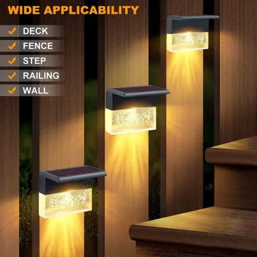 4 Pack Outdoor Deck Lights Solar Color Changing Path Garden Patio Pink Iolaus